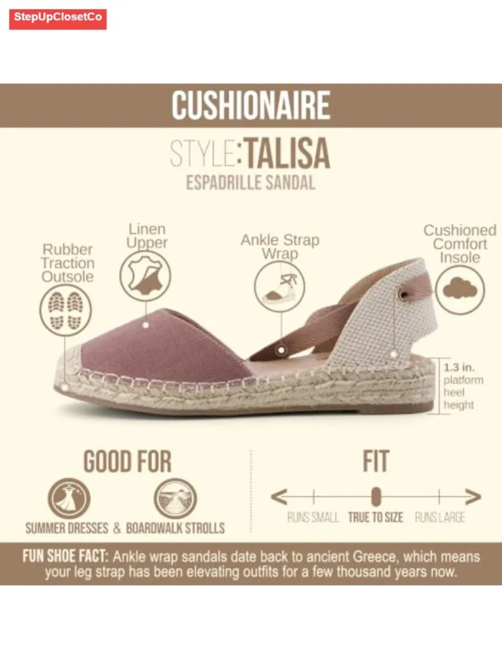 Classic Espadrille Wedge Sandals with Elastic Ankle Strap
